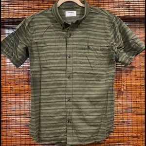 Old Navy Button Down, Kids, Color Olive Green/Black, Size XXL (18)